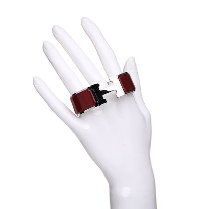 Hermes Enamel Wide Clic Clac H Bracelet PM Red 2 of 5