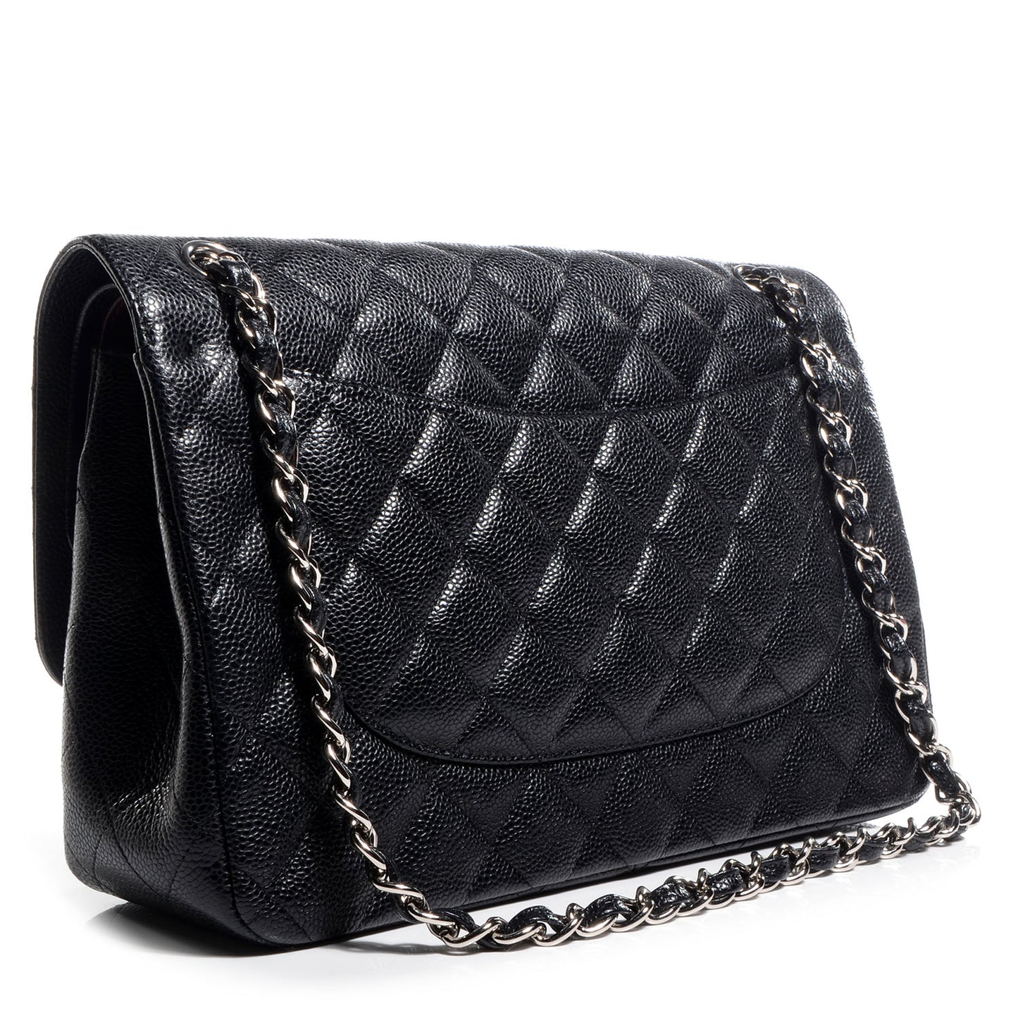 Caviar Jumbo Double Flap Black