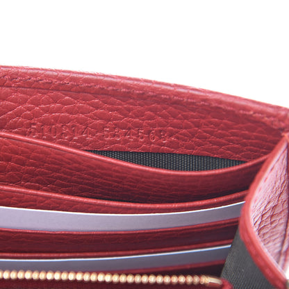 Gucci Dollar Calfskin Interlocking G Chain Wallet Red 7 of 9