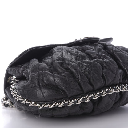 Chanel Washed Lambskin Quilted Mini Chain Around Flap Black 6 of 10