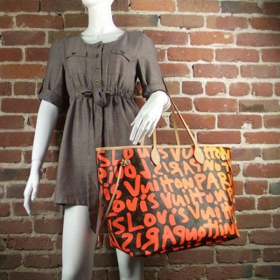 Monogram Graffiti Neverfull GM Orange
