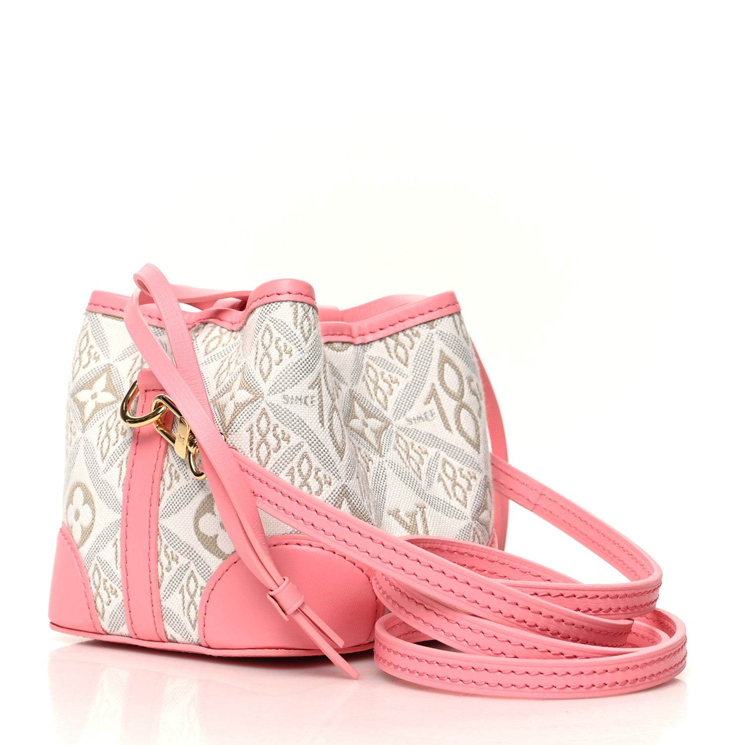 Louis Vuitton Jacquard Since 1854 Noe Purse Ecru Beige Pink 3 of 6