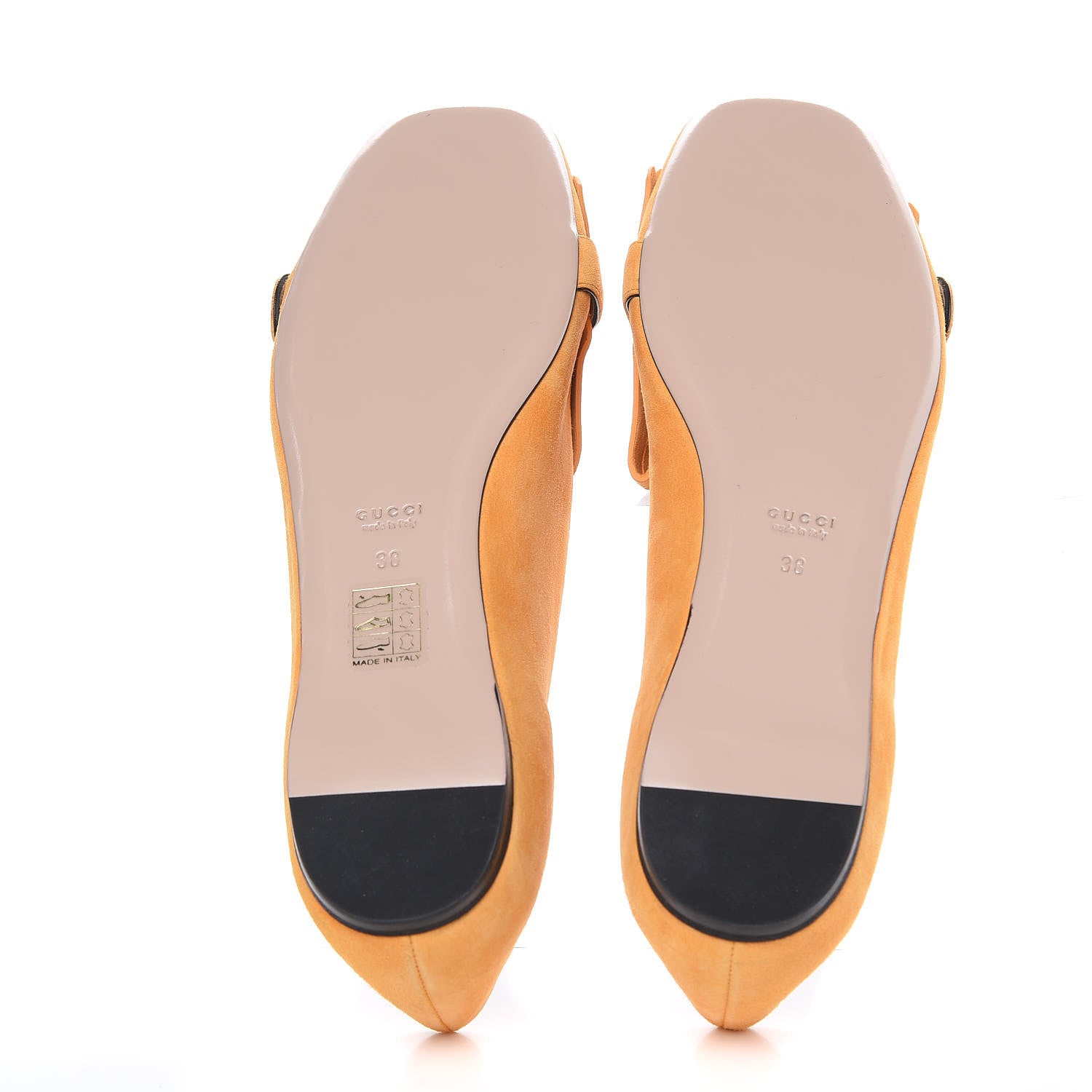 Gucci Kid Scamosciato GG Marmont Fringe Flats 38 Crystal Copper 5 of 9