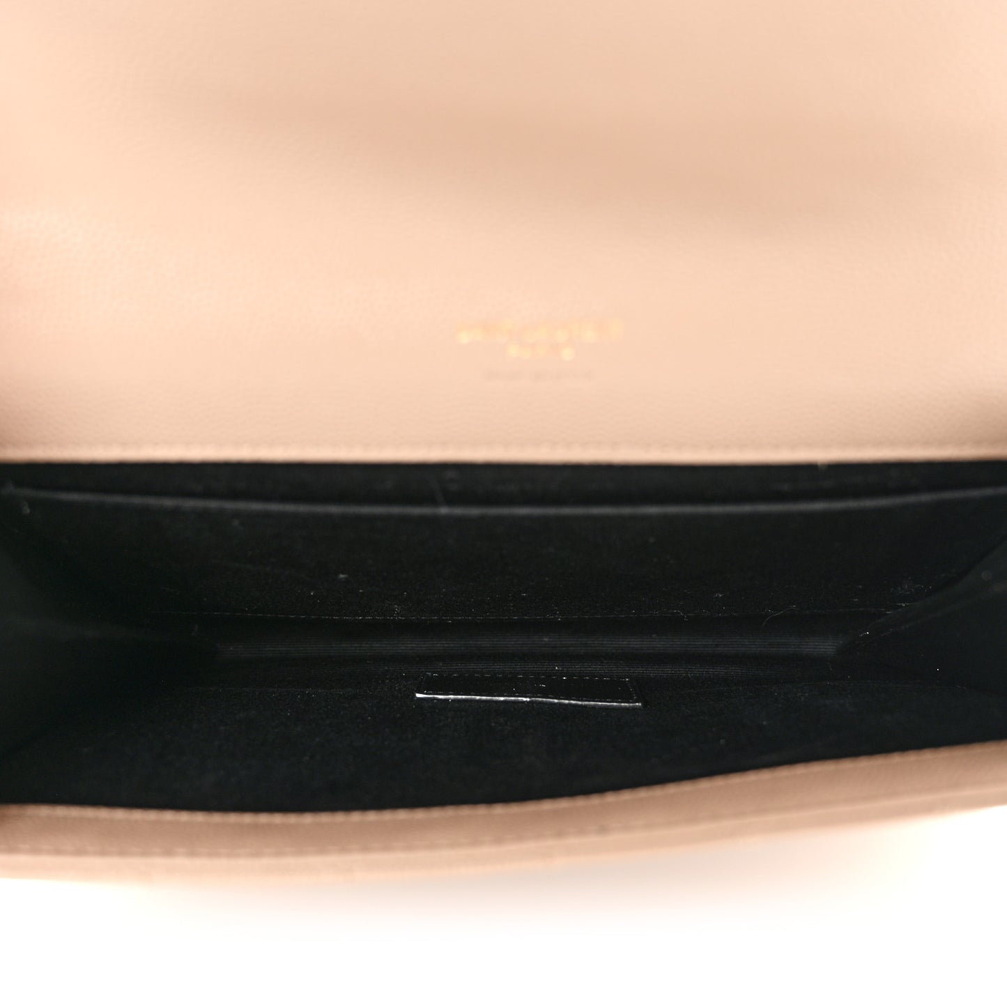 Grain De Poudre Textured Mixed Matelasse Triquilt Monogram Clutch Dark Beige