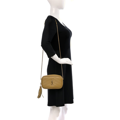 Saint Laurent Grain De Poudre Matelasse Monogram Mini Lou Camera Bag Light Chartreuse 2 of 9