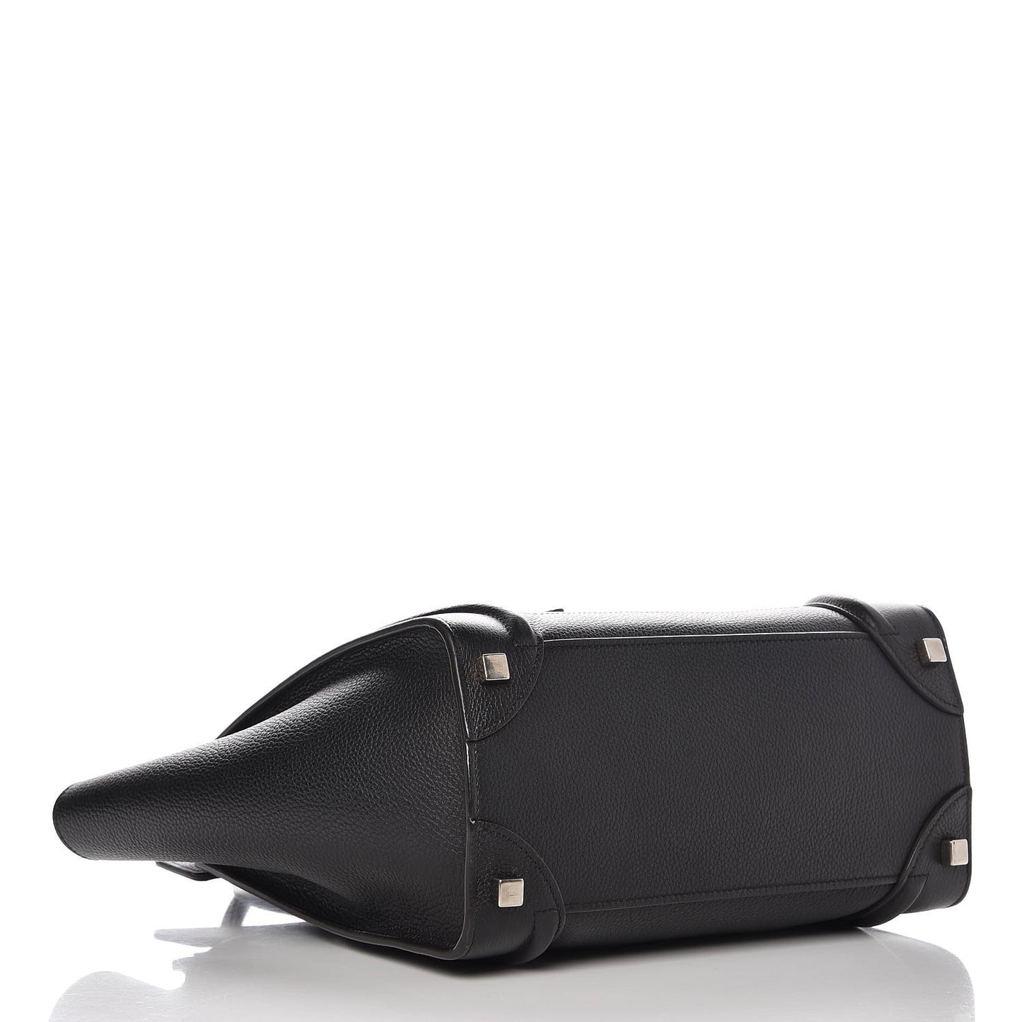 Drummed Calfskin Micro Luggage Black