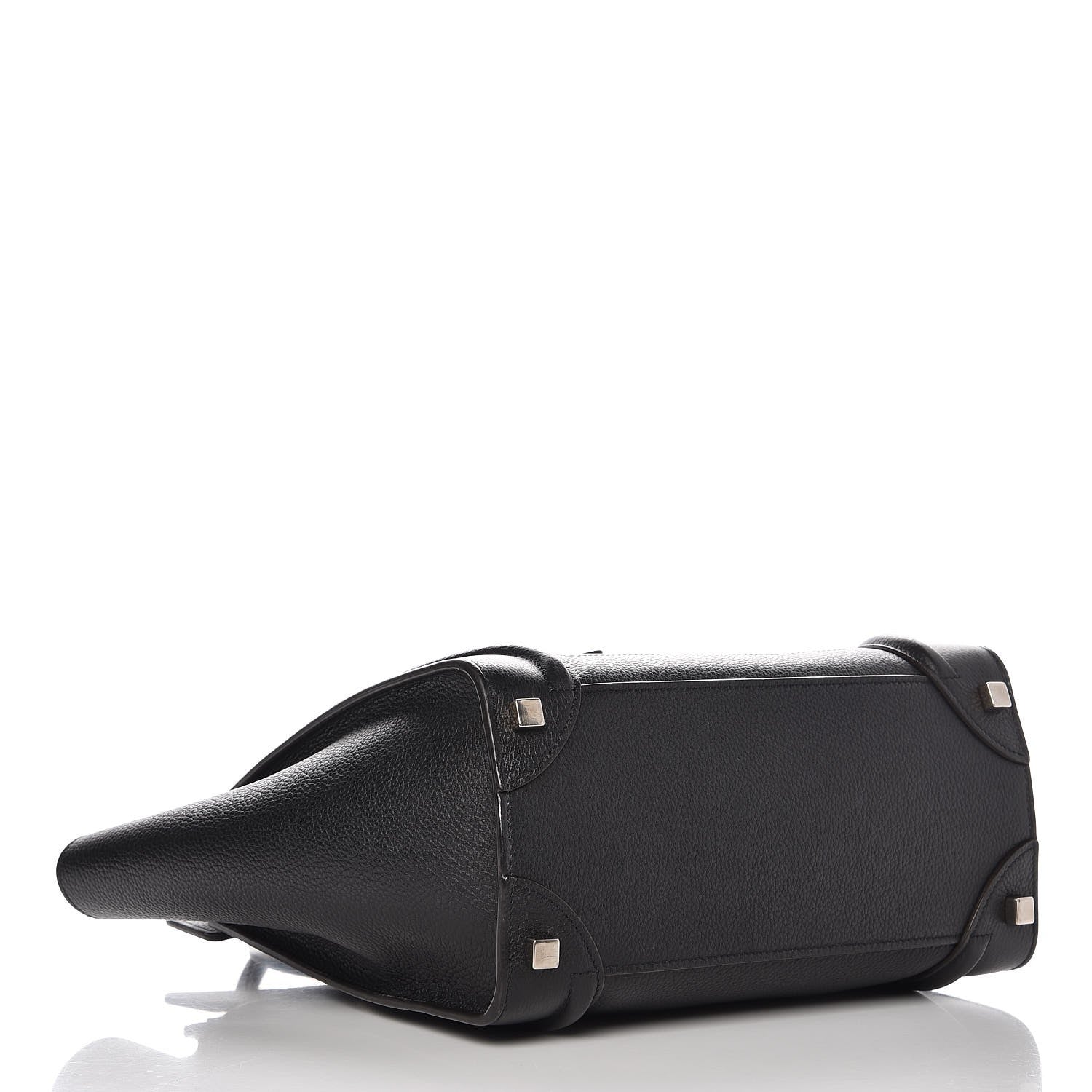 Celine Drummed Calfskin Micro Luggage Black 4 of 10