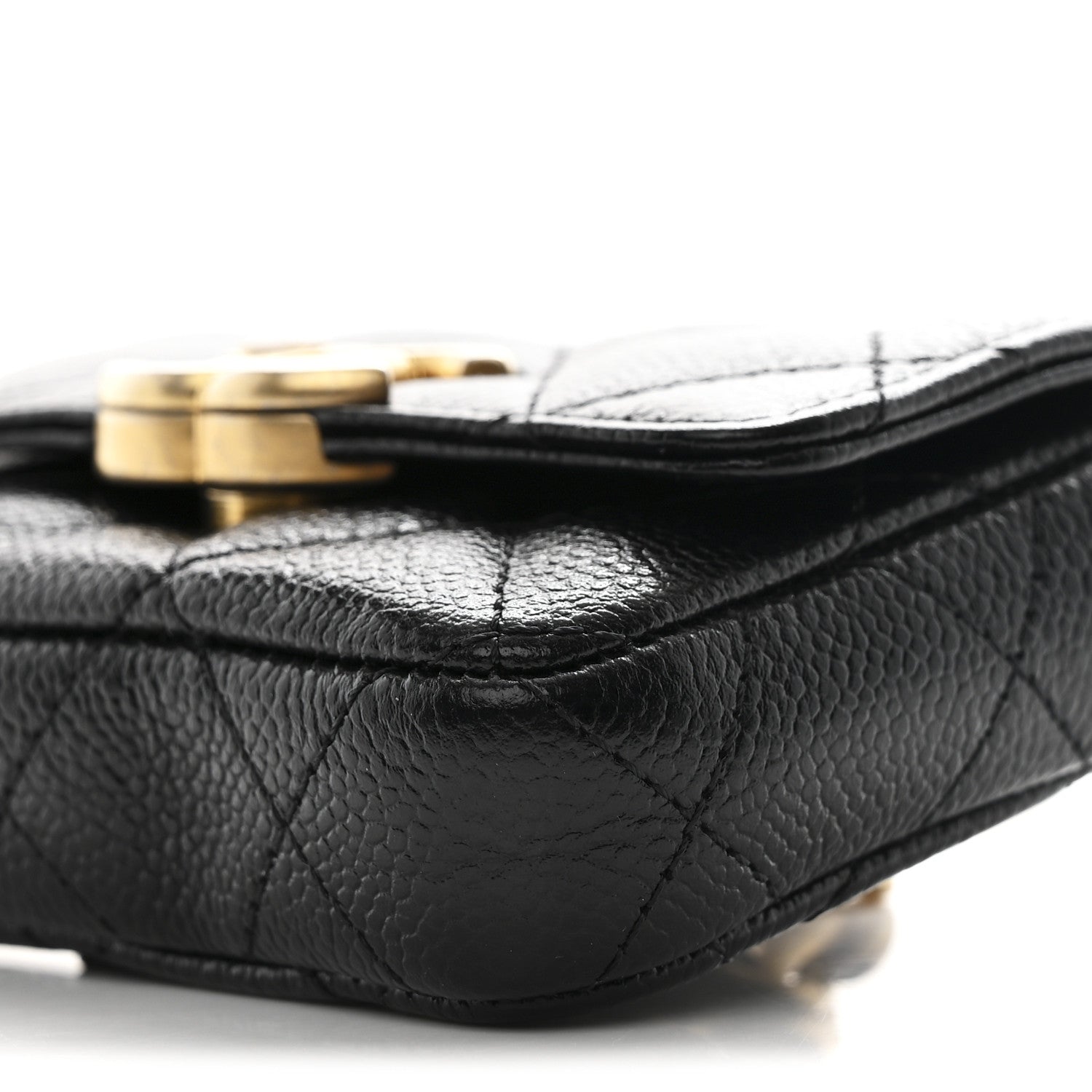 Chanel Shiny Caviar Quilted Chain Melody Belt Bag Black 11 of 11