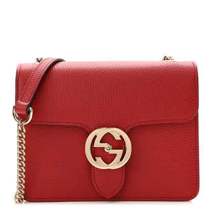 Gucci Dollar Calfskin Small Interlocking G Shoulder Bag Red 1 of 10