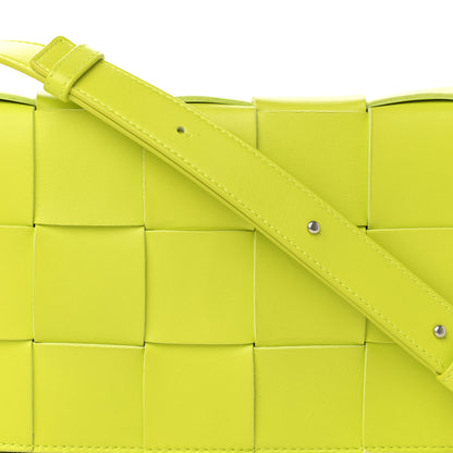 Bottega Veneta Lambskin Maxi Intrecciato Cassette Crossbody Bag Acid Kiwi 8 of 10