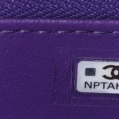 Chanel Lambskin Quilted Small Top Handle Vanity Case With Chain Purple 7 of 11