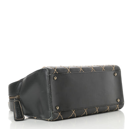 Chanel Calfskin Contrast Stitch Surpique Bowler Black 4 of 18