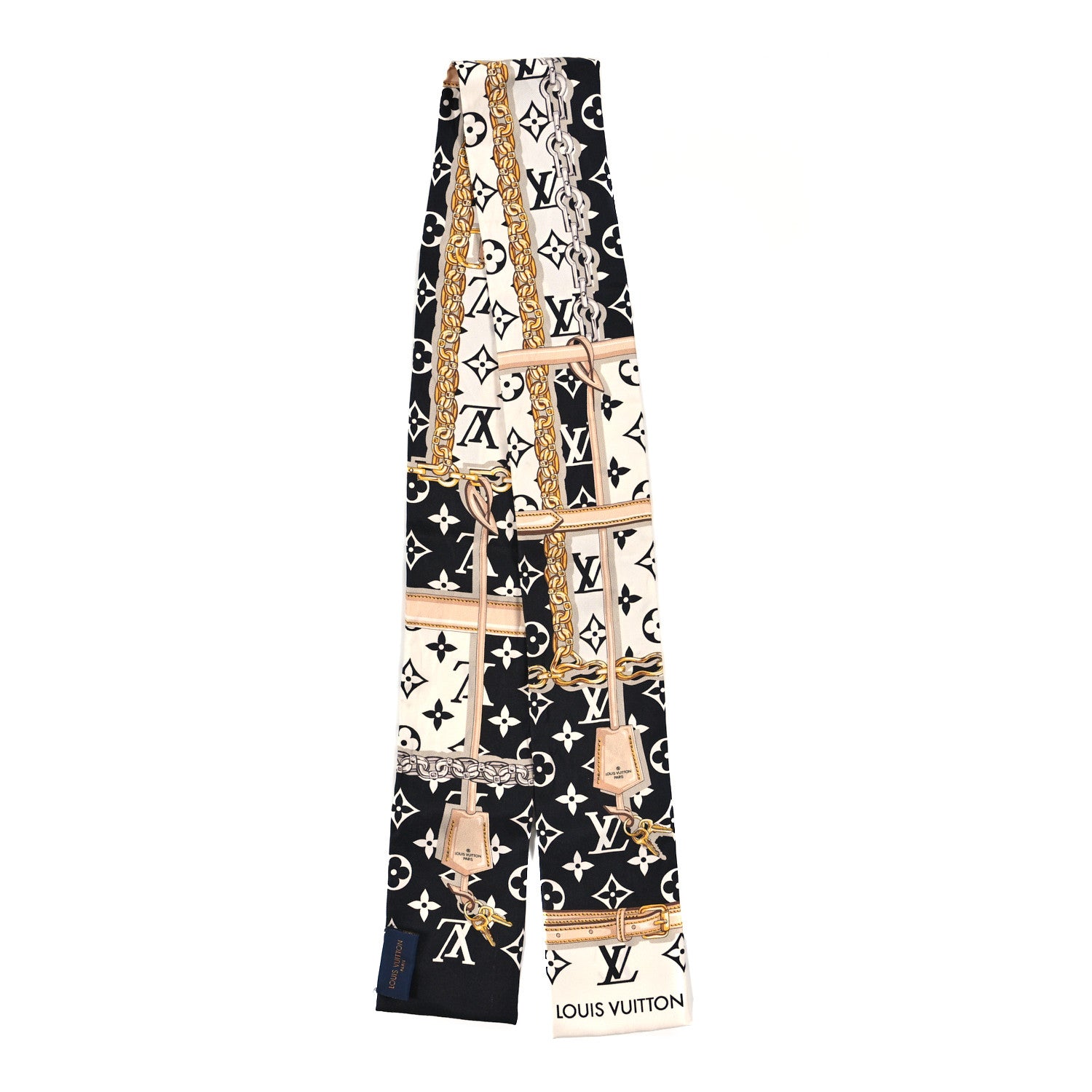 Louis Vuitton Silk Monogram Confidential Bandeau Black 2 of 3