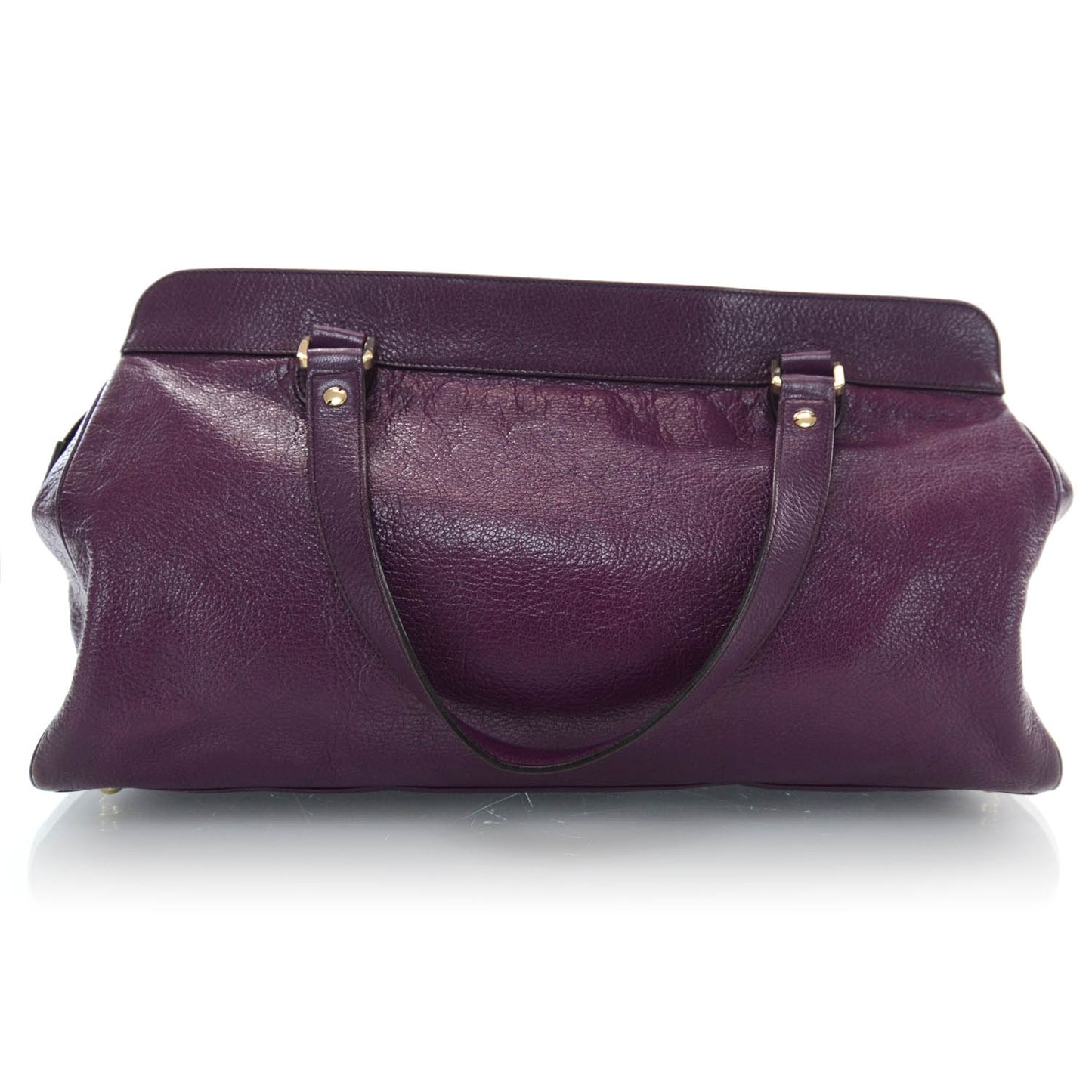 Leather Blondie Satchel Purple