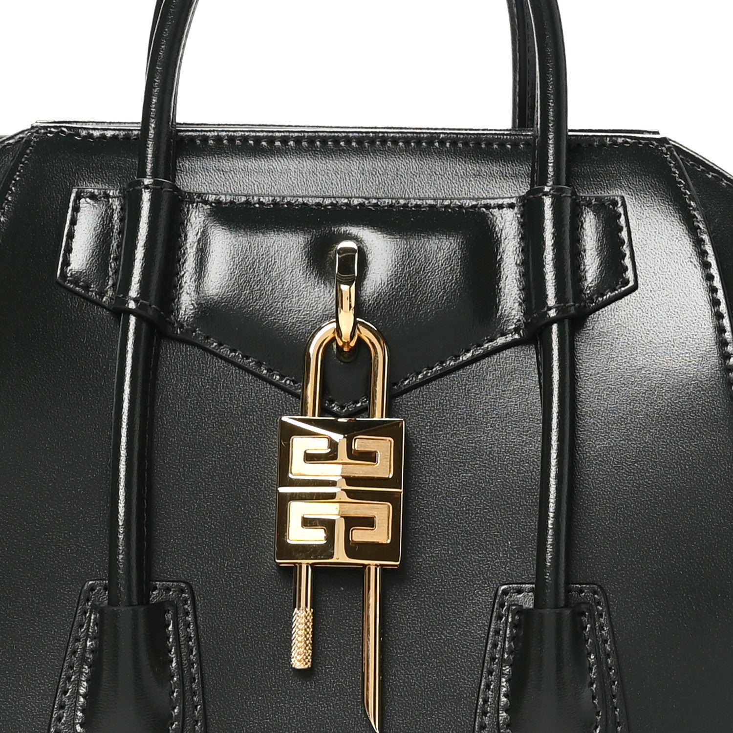 Givenchy Box Calfskin Mini Lock Antigona Shoulder Bag Green Forest 7 of 9