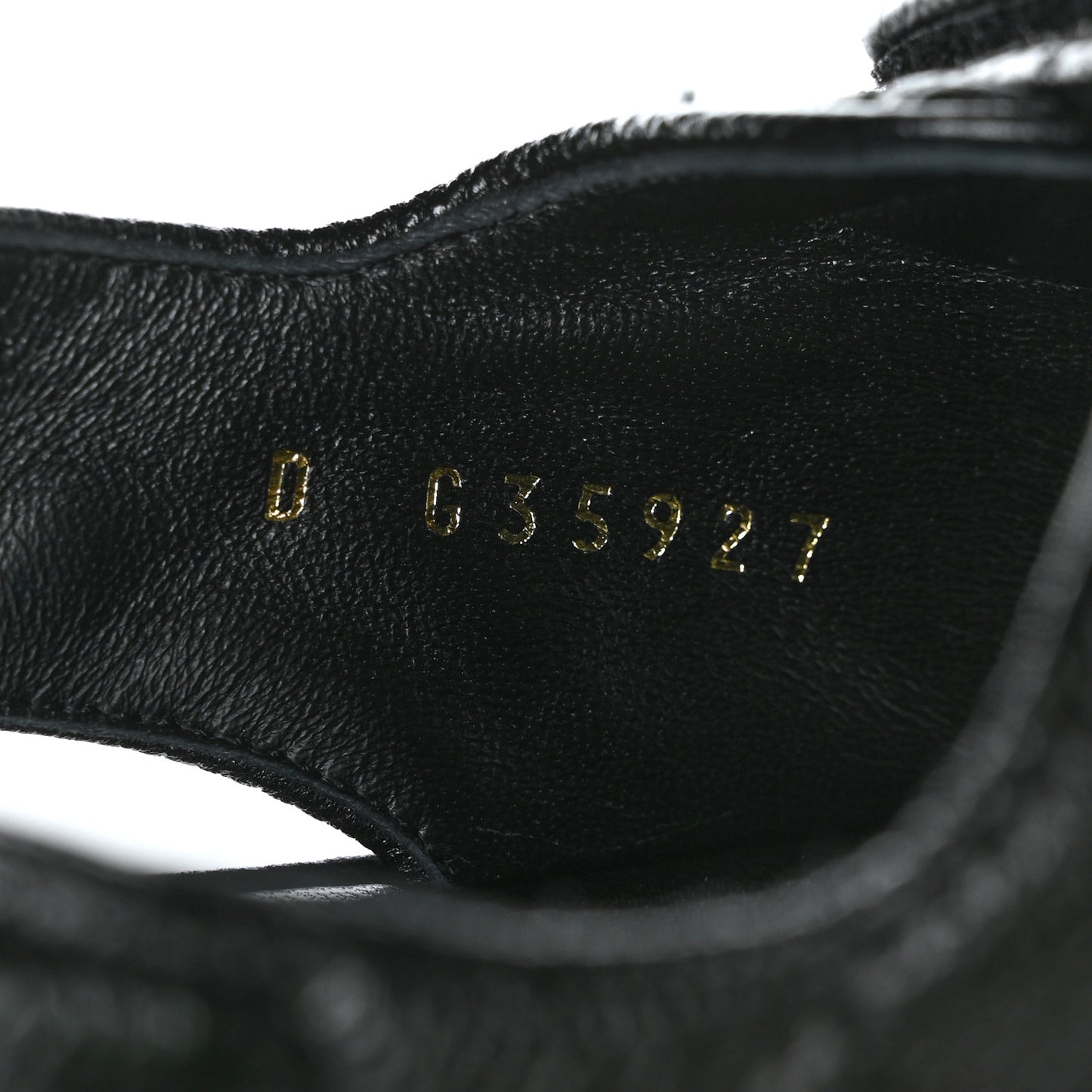 Grained Calfskin Velcro Dad Sandals 37.5 Black