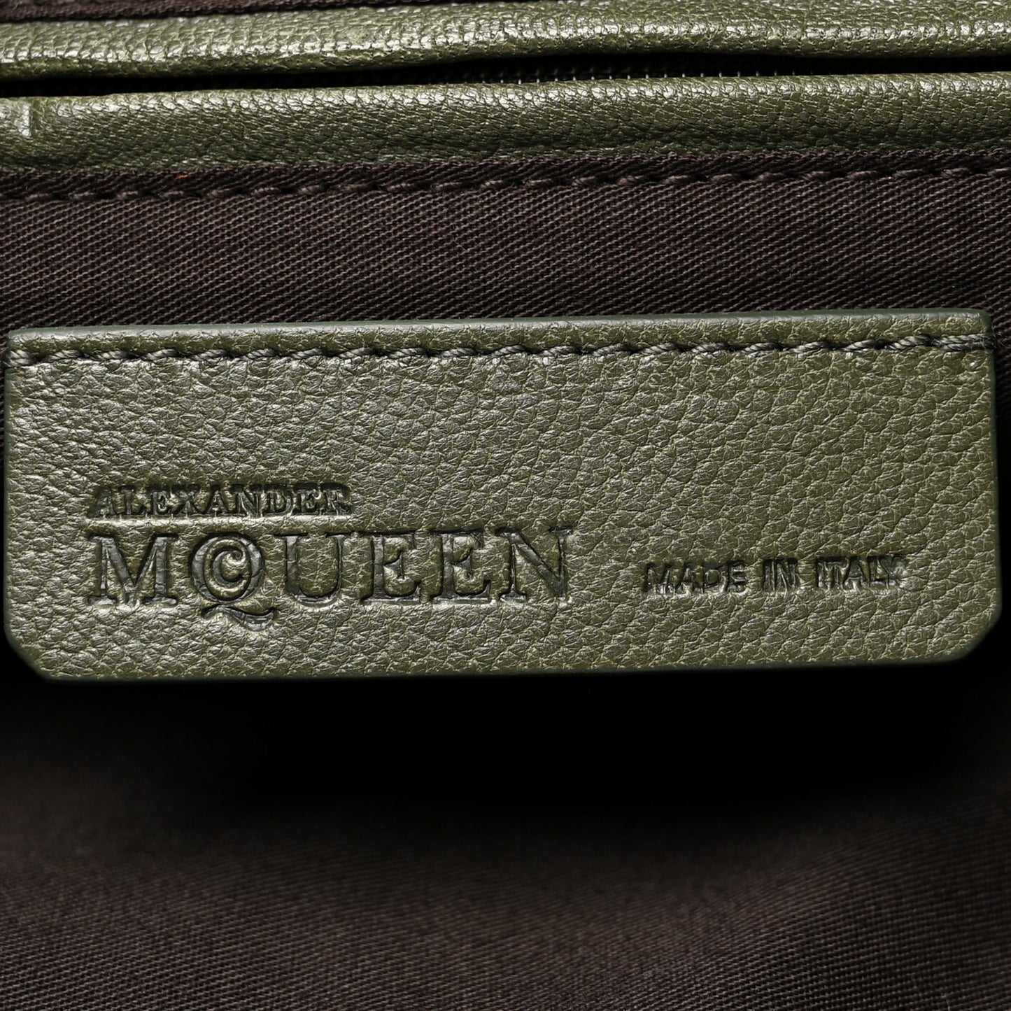 Calfskin Studded De Manta Clutch Green