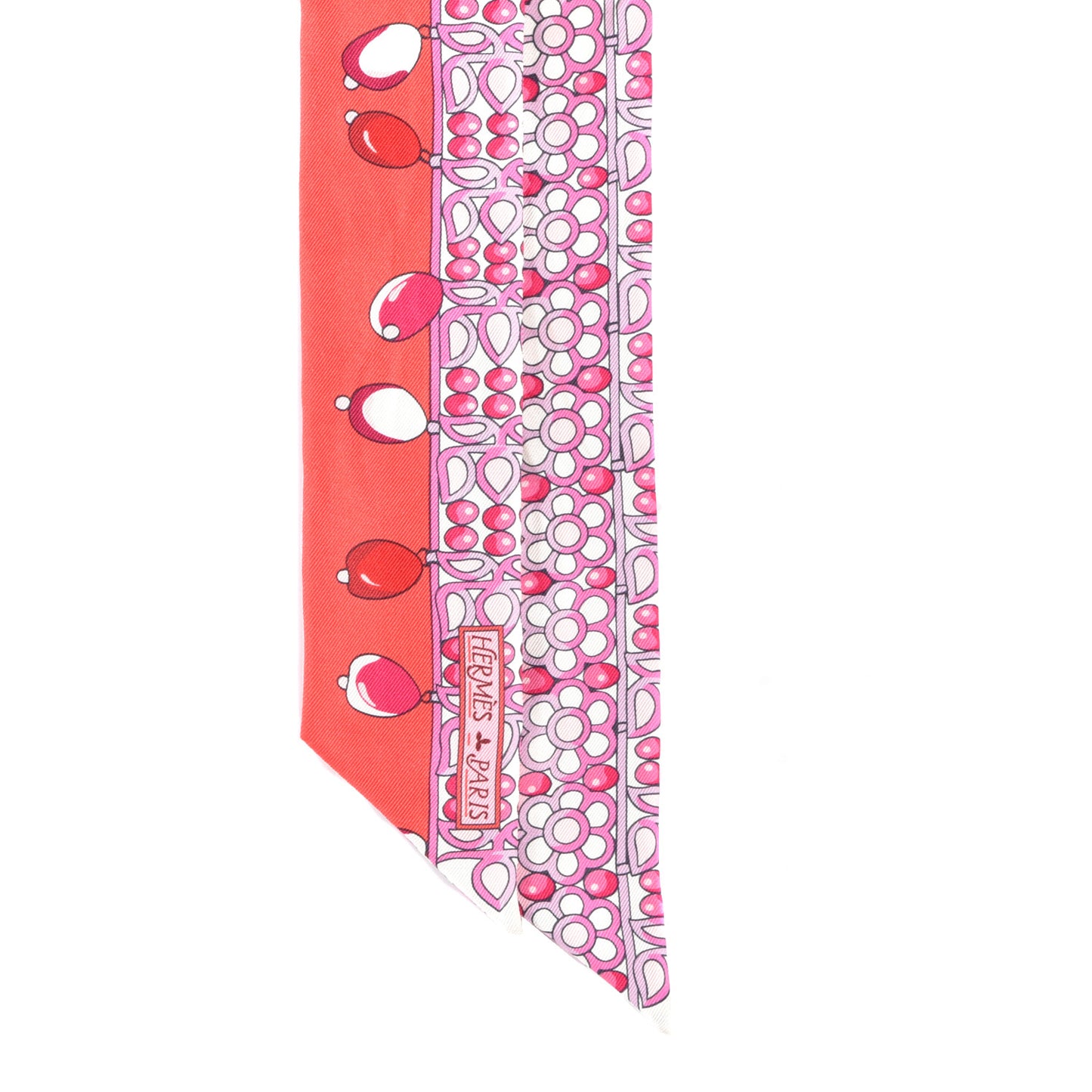 Silk Parures Des Maharajas Twilly Rouge Grenadine Rose Mauve