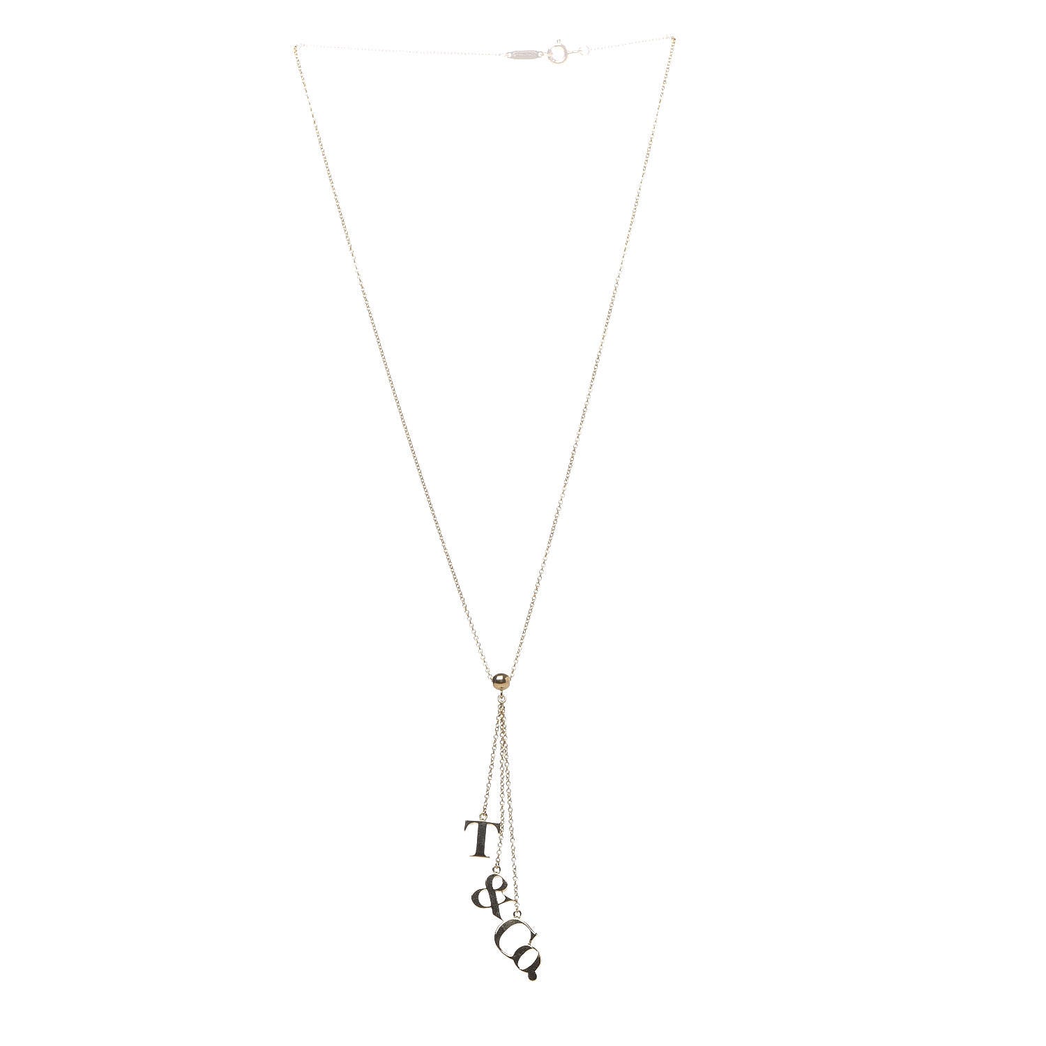 Tiffany 18K Yellow Gold T Lariat Necklace 3 of 6