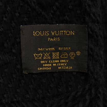 Louis Vuitton Wool Silk Logomania Scarf Charcoal Grey 3 of 3