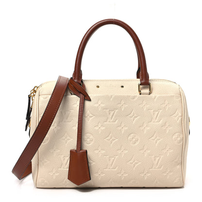 Louis Vuitton Empreinte Calfskin Speedy Bandouliere 25 NM Creme Caramel 1 of 7