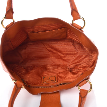 Prada Vitello Daino Shoulder Bag Papaya 5 of 12
