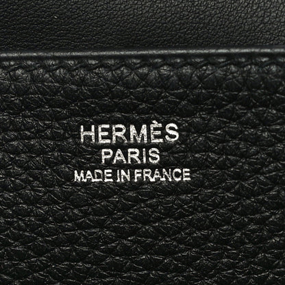 Hermes Taurillon Clemence Halzan 25 Black 6 of 10