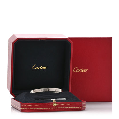 Cartier 18K White Gold LOVE Bracelet 17 7 of 7