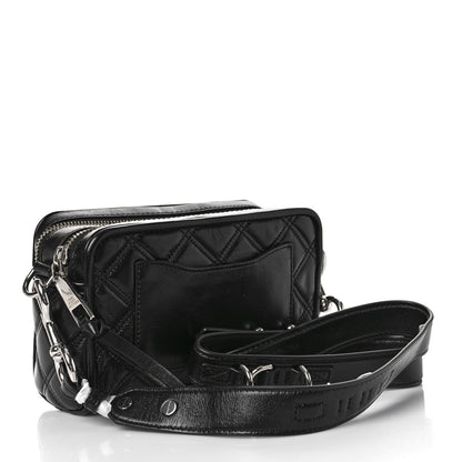 Marc Jacobs Natural Grain Calfskin Quilted The Softshot 21 Bag Black 3 of 9