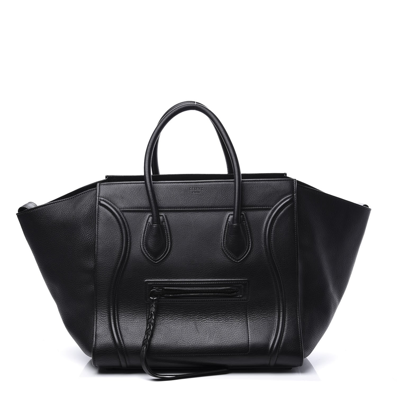 Celine Supple Calfskin Medium Phantom Luggage Black 1 of 9