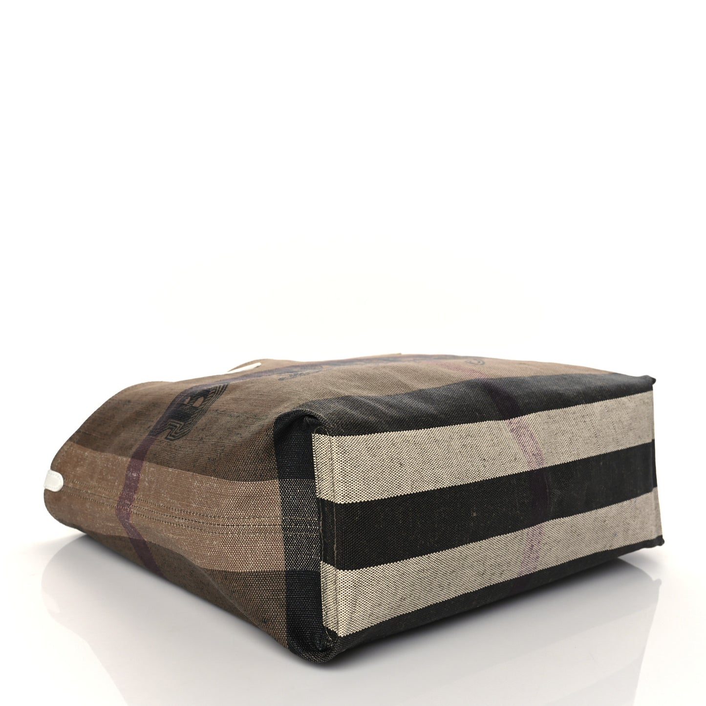 Coated Canvas Mega Check Medium Doodle Tote White
