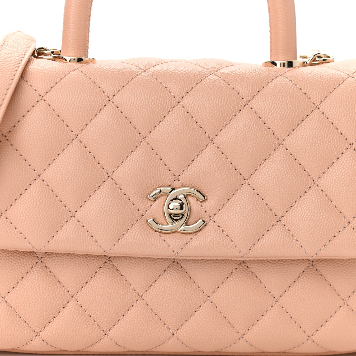 Chanel Caviar Quilted Mini Coco Handle Flap Light Pink 7 of 10