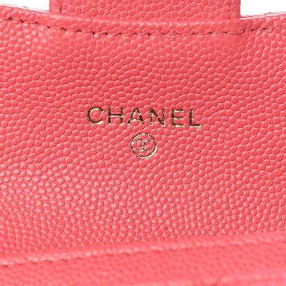 Chanel Caviar Quilted Flap Card Holder Pink 6 of 8