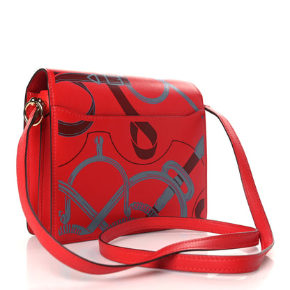 Hermes Swift Printed Eperon d'Or Mini Sac Roulis Rouge De Coeur Bleu Frida Rouge H 3 of 10