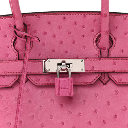 Hermes Ostrich Birkin 30 Fuchsia 9 of 9