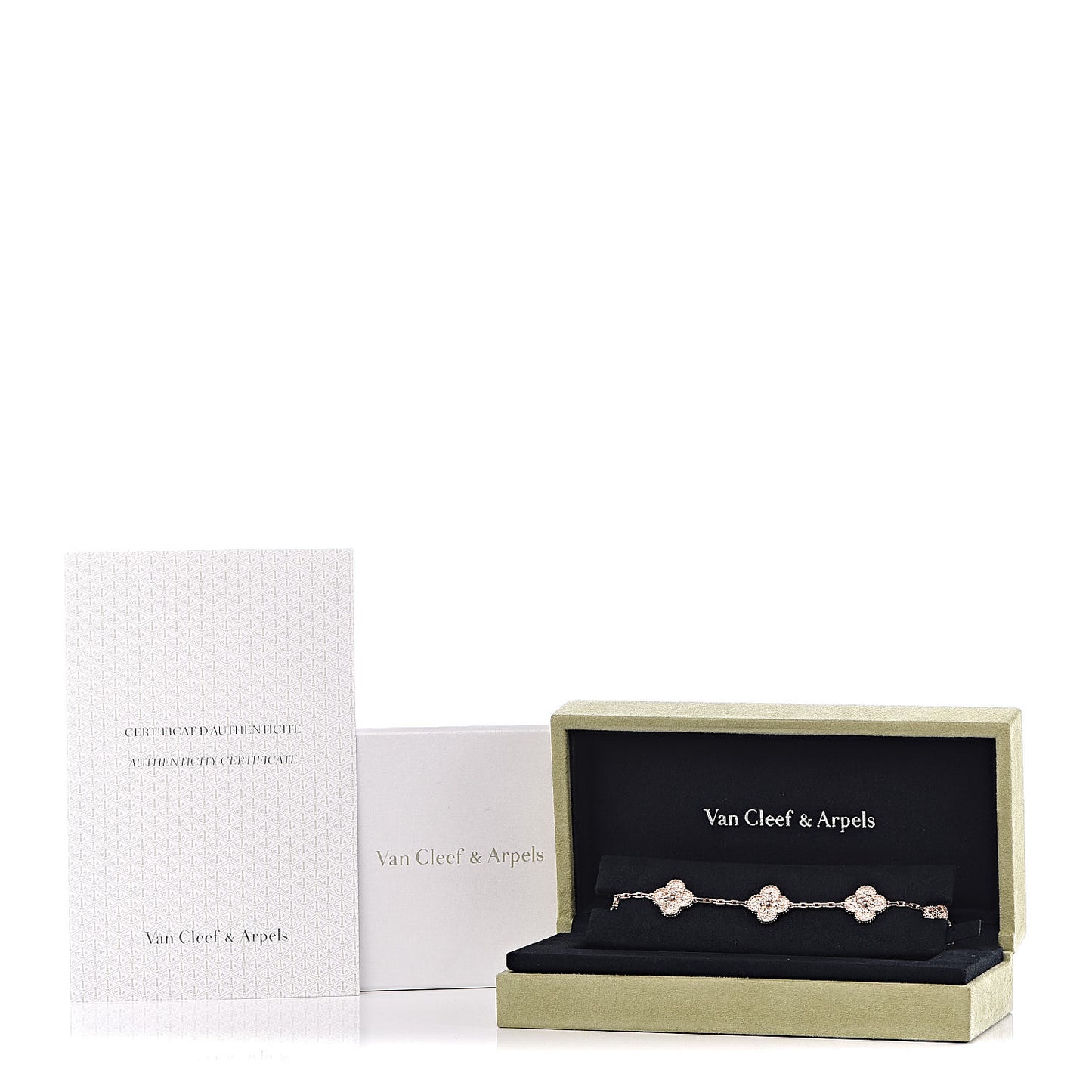 18K Rose Gold 5 Motifs Vintage Alhambra Bracelet