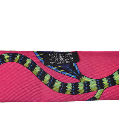 Hermes Silk The Savana Dance Twilly Rose Indien Indigo Vert 3 of 5