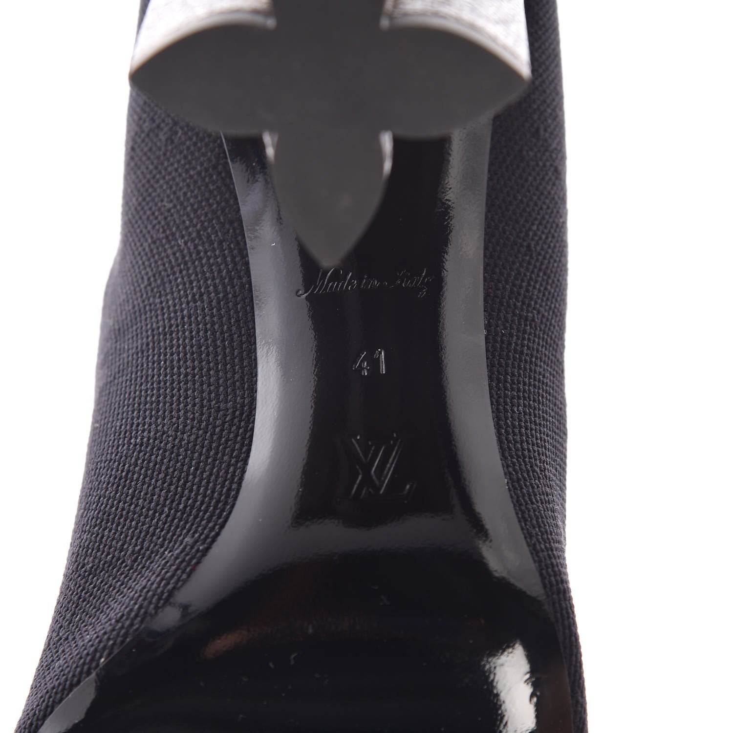 Louis Vuitton Monogram Stretch Fabric Silhouette Ankle Boots 41 Black 6 of 7