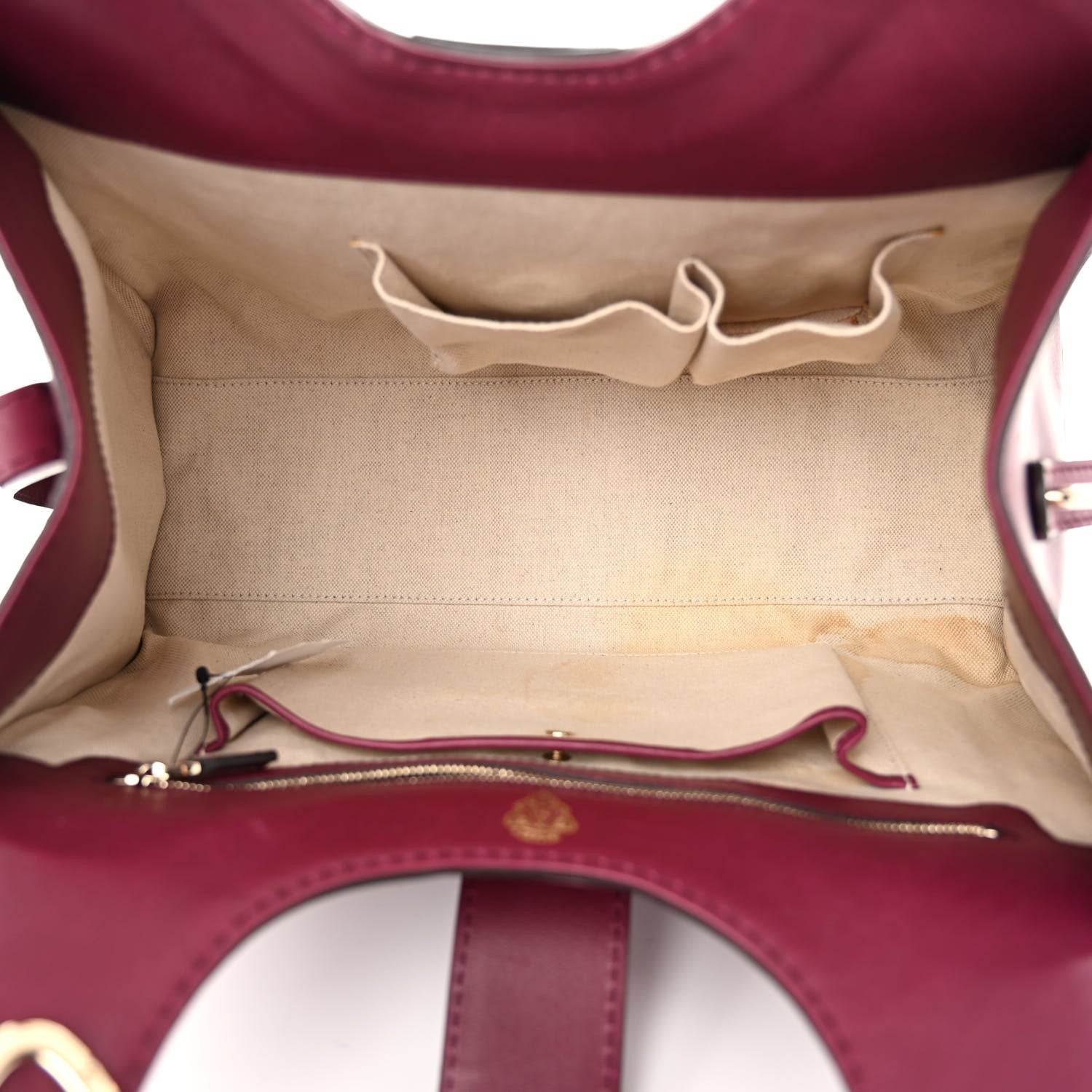 Gucci Calfskin Medium Stirrup Top Handle Bag Cherry Gloss 5 of 11