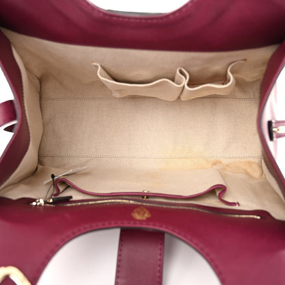 Gucci Calfskin Medium Stirrup Top Handle Bag Cherry Gloss 5 of 11