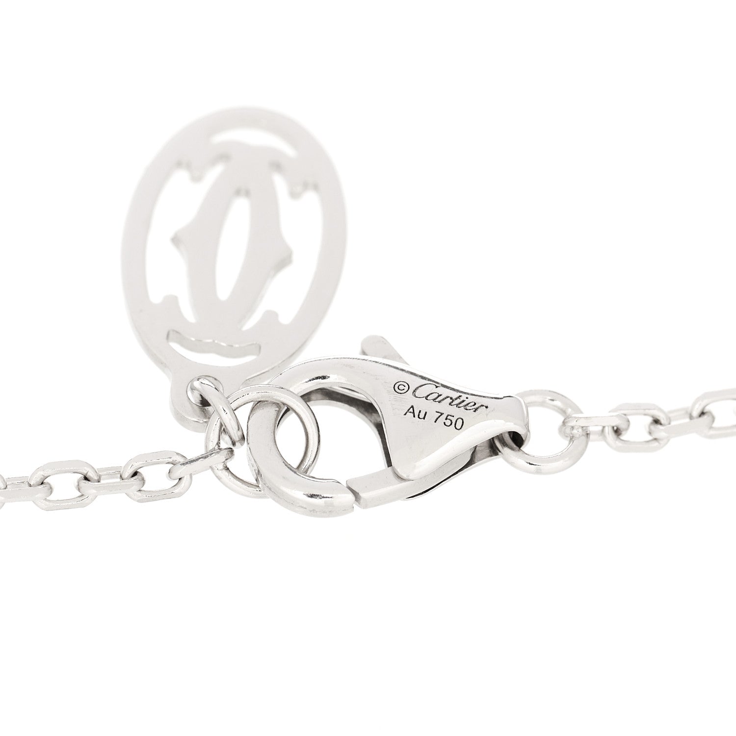 Cartier 18K White Gold Diamond SM D'Amour Bracelet 3 of 4
