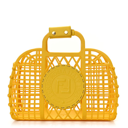 Fendi Recycled Plastic Vitello Liberty Matte Small Fendi Basket Limone 1 of 9