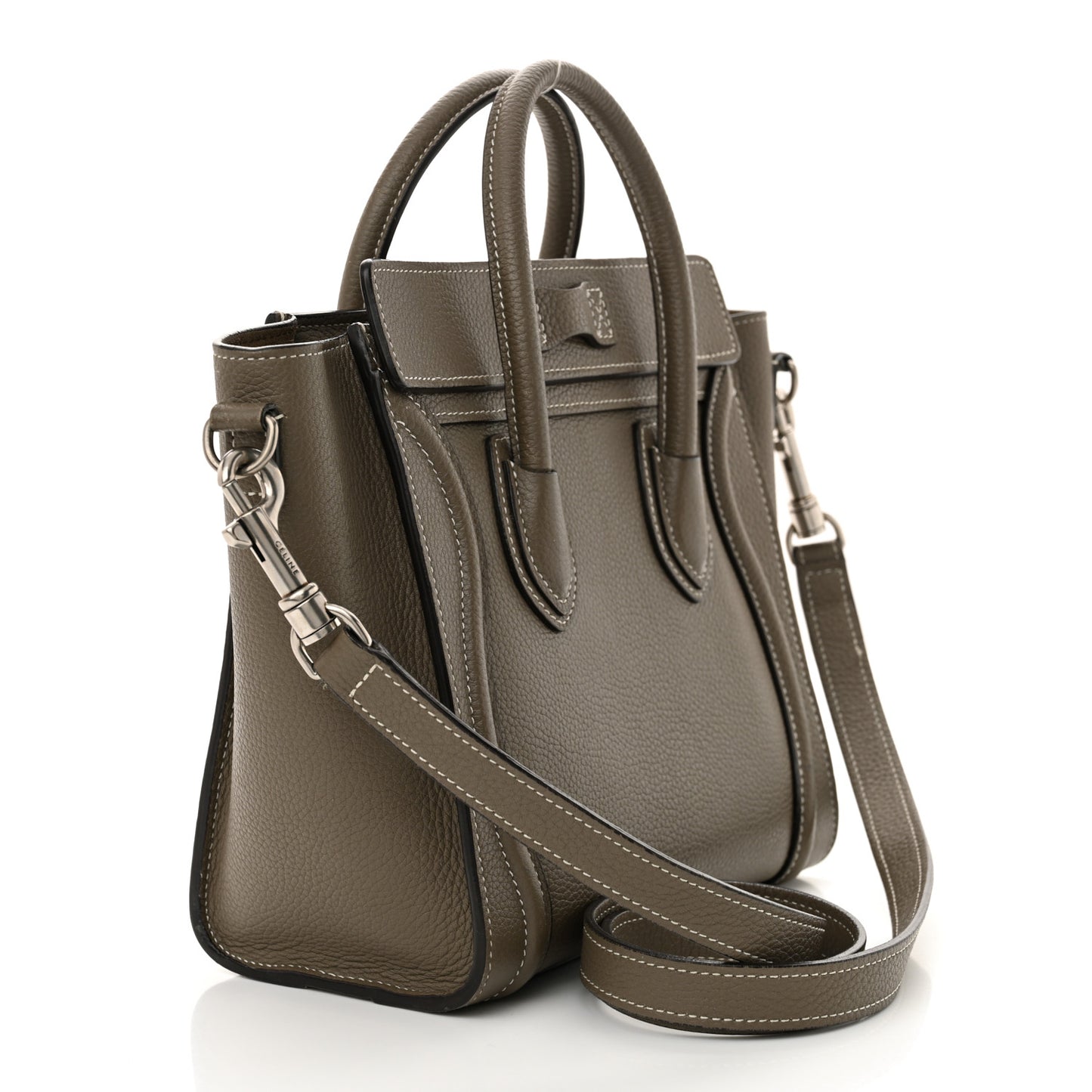 Drummed Calfskin Nano Luggage Souris