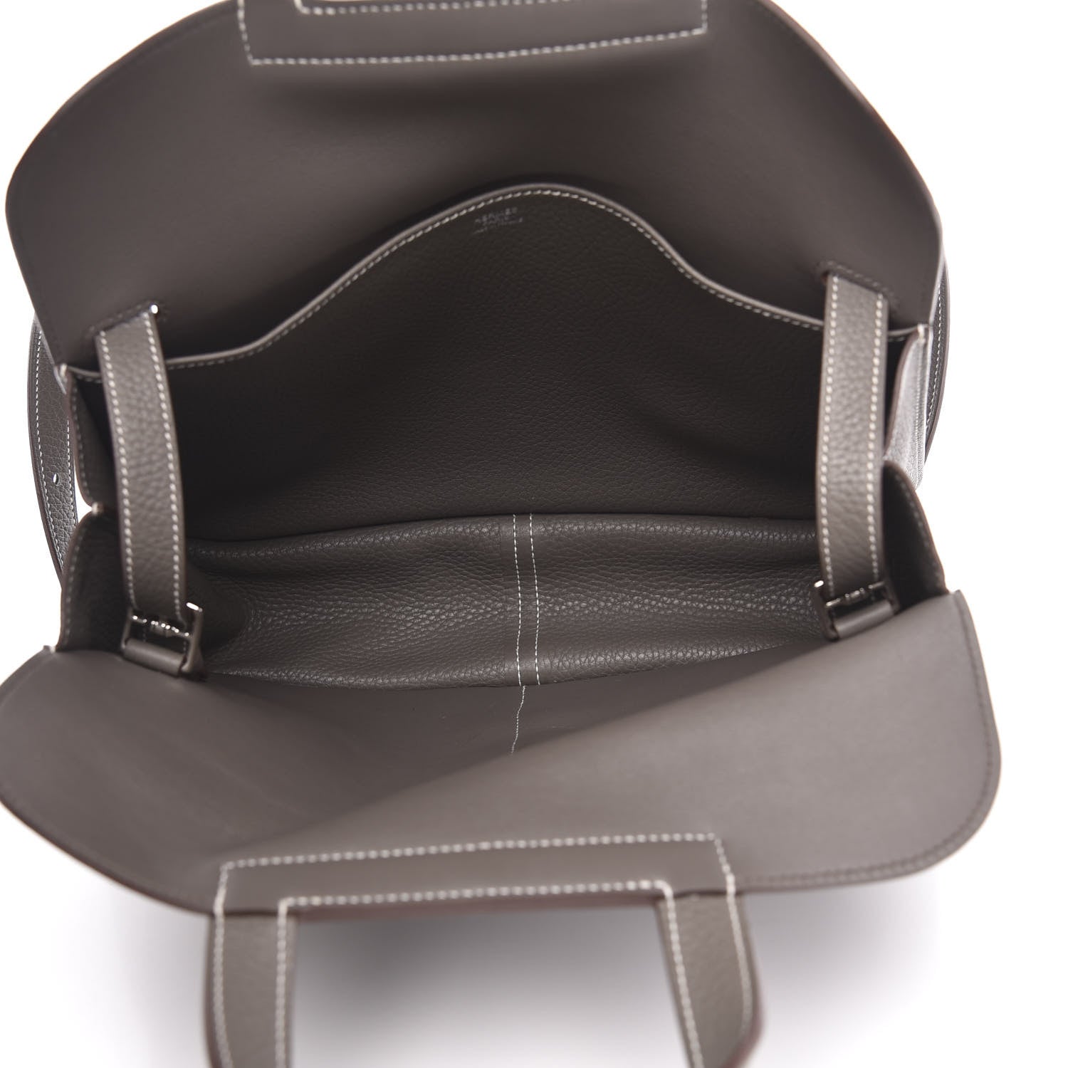 Hermes Taurillon Clemence Halzan 31 GM Etain 7 of 12
