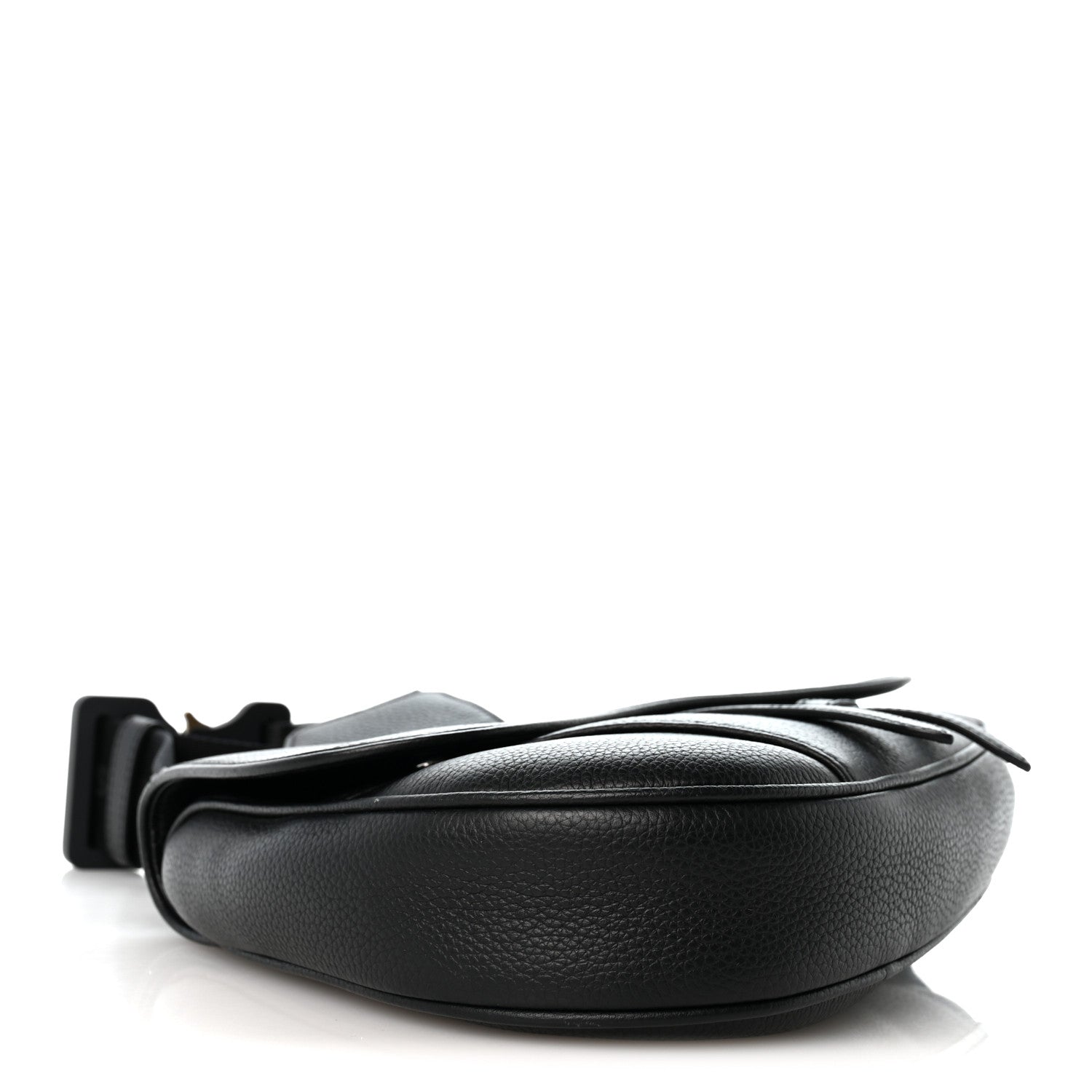 Christian Dior Grained Calfskin Kim Jones Saddle Bag Black 3 of 10