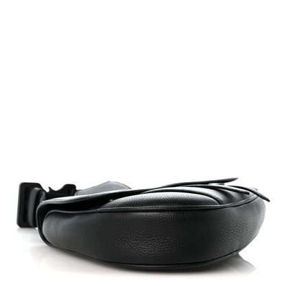 Christian Dior Grained Calfskin Kim Jones Saddle Bag Black 3 of 10