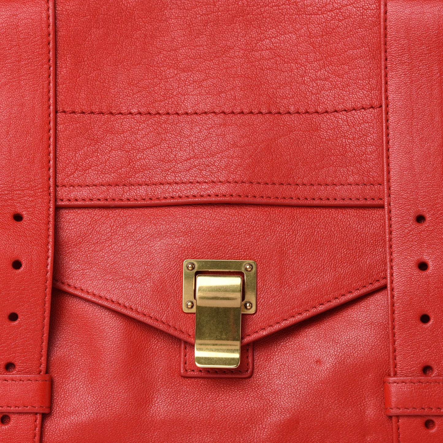 Lambskin Medium PS1 Satchel Red