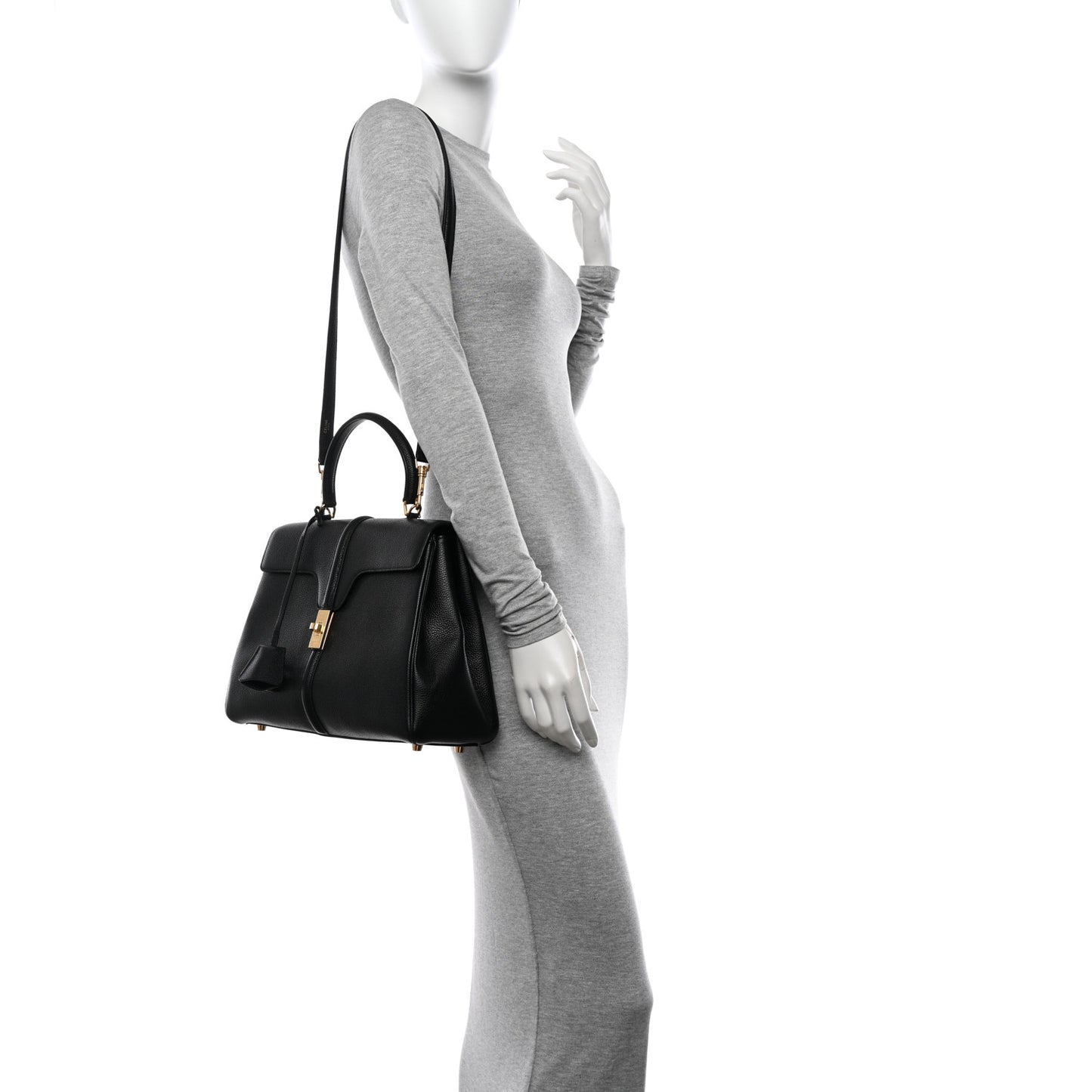 Grained Calfskin Classique 16 Top Handle Bag