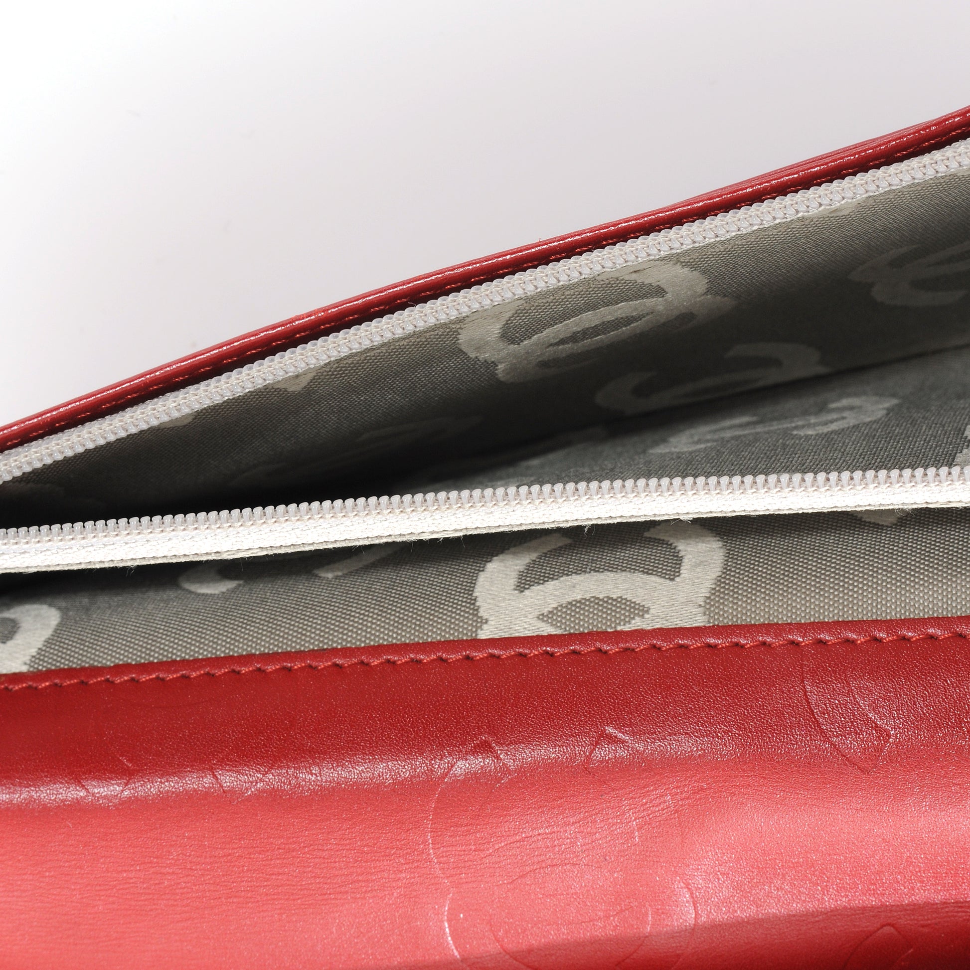 Chanel Calfskin Quilted Cambon Yen Wallet Red 8 of 8