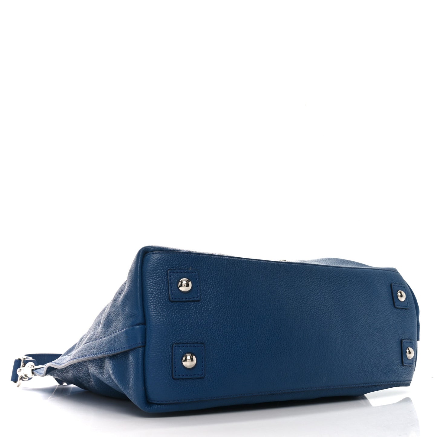 Classic Grained Calfskin Alice Satchel Blue